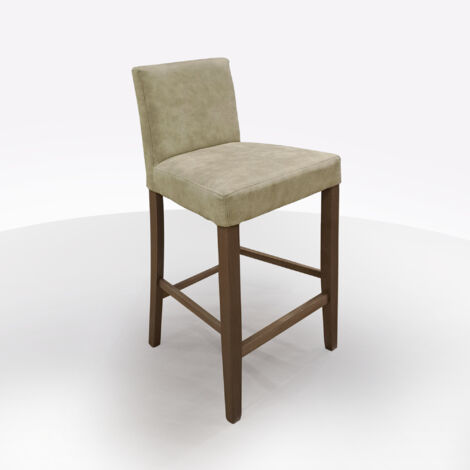 SGABELLO BASSO MOD. DENVER IN TESSUTO VINTAGE BEIGE