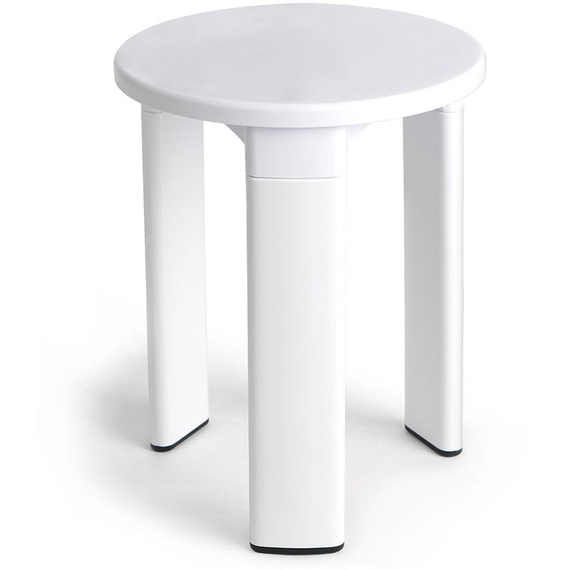 Sgabello Polipropilene Bianco Da Bagno Con Portata 80 Kg E Piedini ...