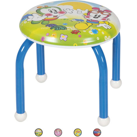SGABELLO BIMBO CON SEDUTA IMBOTTITA 27X25.5 CM FANTASIE ASSORTITE