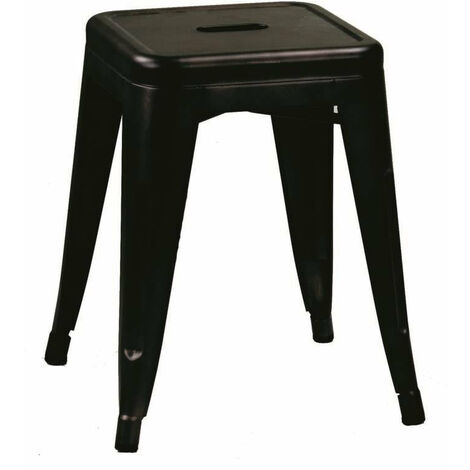Sgabello Bristol 39x39xh45 cm in Ferro Marrone