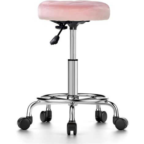 RATTANTREE BIGZZIA Sgabello da Ufficio Sgabelli per scrivanie Sgabello estetista Girevole a 360° regolabile in altezza grigio