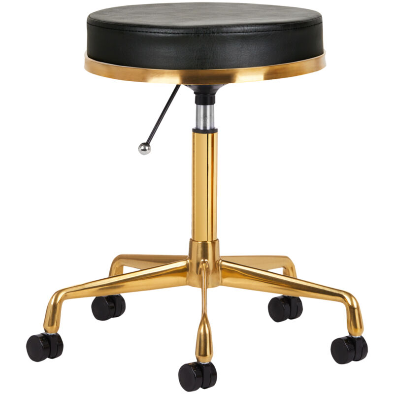 Sgabello cosmetico H4, oro, nero