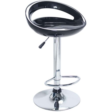 Sgabello cucina girevole e regolabile in ABS nero,