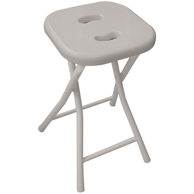 Sgabello da bagno GEDY in acciaio inox richiudibile colore Totora chiaro