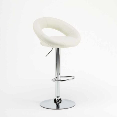 SUPERSTOOL Sgabello da bar cucina alto girevole regolabile poggiapiedi Chicago Colore: Bianco