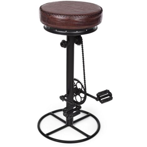 Sgabello da bar Cycle per interno, Struttura In Acciaio Con Finitura Oro, 42 x 42 x 80 cm -Classic