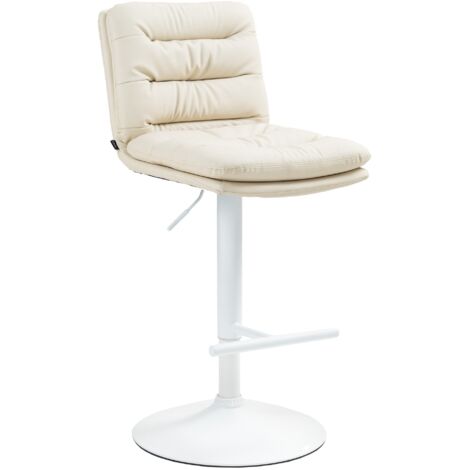 Sgabello da bar Damar in similpelle crema bianco