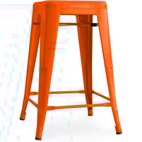 Sgabello da bar - Design industriale - 60cm - Nuova edizione - Stylix Arancione