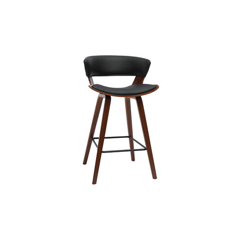 Sgabello da bar design nero e legno scuro H65 cm SYRAH