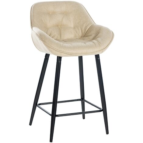 Sgabello da bar Gibson crema Tessuto
