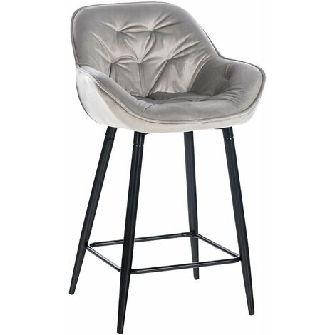 Sgabello da bar Gibson grigio Velluto
