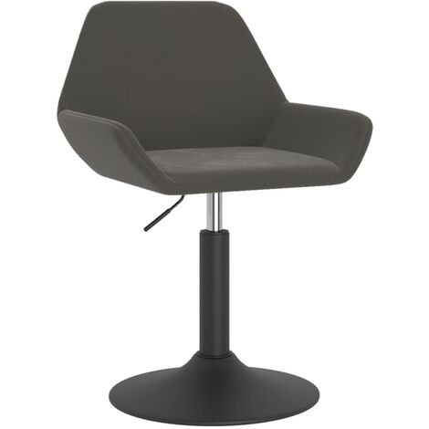 Sgabello da Bar Grigio Scuro in Velluto vidaXL