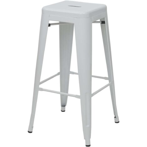 Sgabello da bar HHG-844 design moderno impilabile metallo bianco