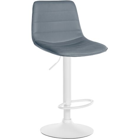 Sgabello da bar Lex in similpelle grigio bianco