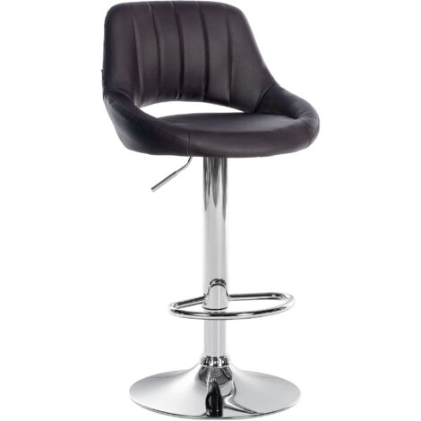 Sgabello da Bar Milet in Pelle Sintetica marrone cromo
