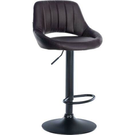 Sgabello da Bar Milet in Pelle Sintetica marrone nero