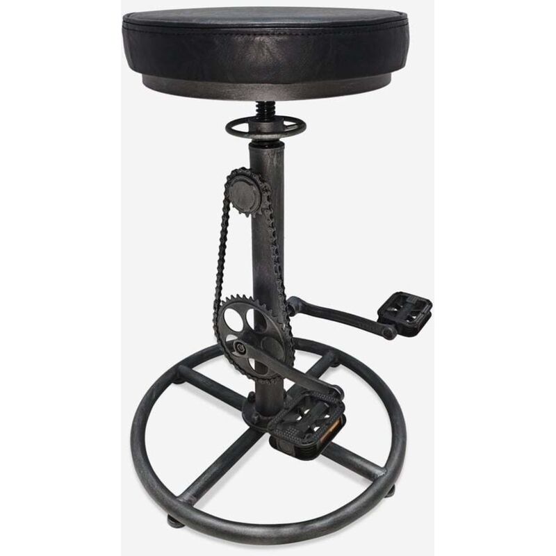 Sgabello Da Bar Pub Stile Industriale In Similpelle Con Pedali Glint
