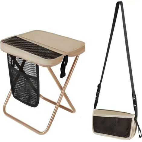 Sgabello da campeggio pieghevole portatile, sedile da campeggio portatile da 31 cm, sgabello da campeggio pieghevole, mini sedia pieghevole portatile, sedile da campeggio portatile, per viaggi, pesca