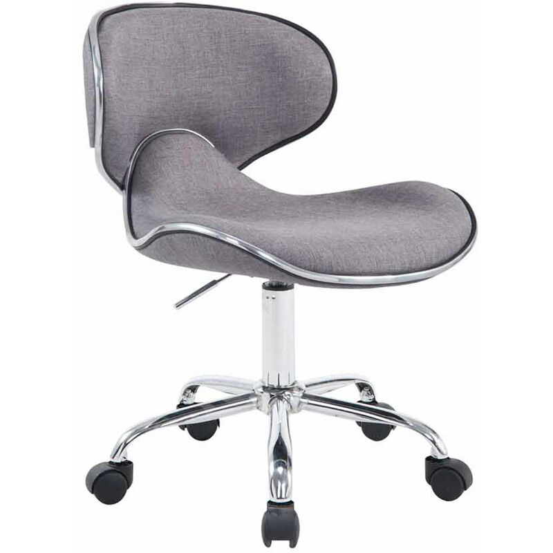 Image of Sgabello da Lavoro di design dotato di ruote e seduta in tessuto vari colori colore : grigio