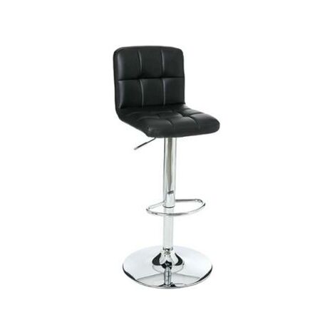 SGABELLO DELEK H93CM IN ECOPELLE NERA