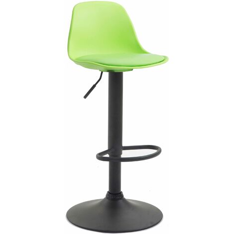Sgabello di design KIEL in polipropilene e similpelle nero verde