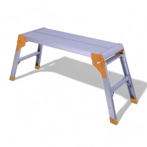 Sgabello doppia salita con cerniere in acciaio 80x30xH50 cm