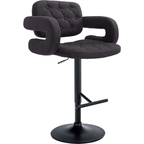 Sgabello Dublin in tessuto nero nero