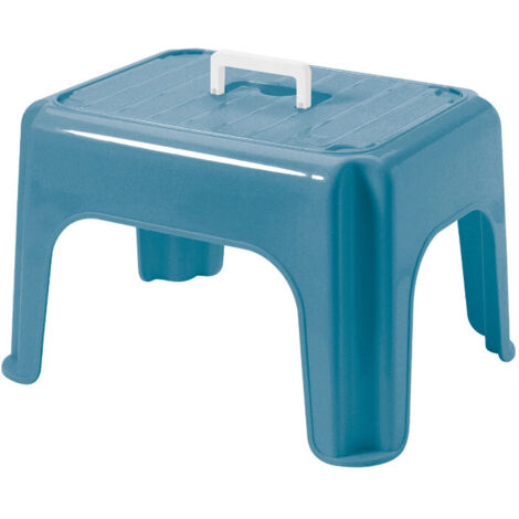 SGABELLO DUMBO 38X30XH24CM BLU CON MANIGLIA