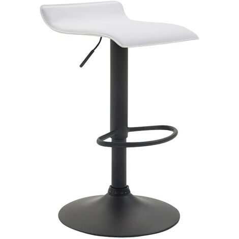 Sgabello Dyn V2 in similpelle bianco nero