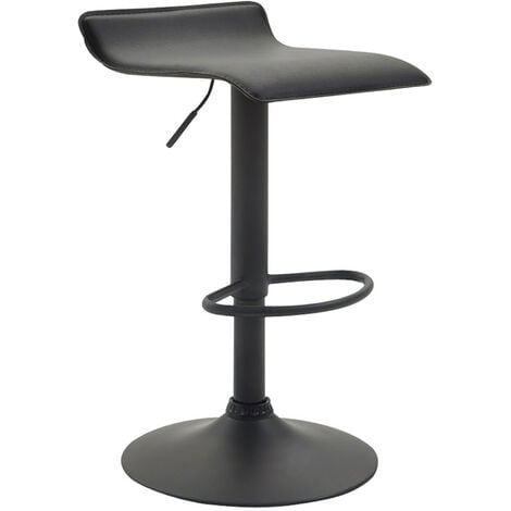 Sgabello Dyn V2 in similpelle nero nero