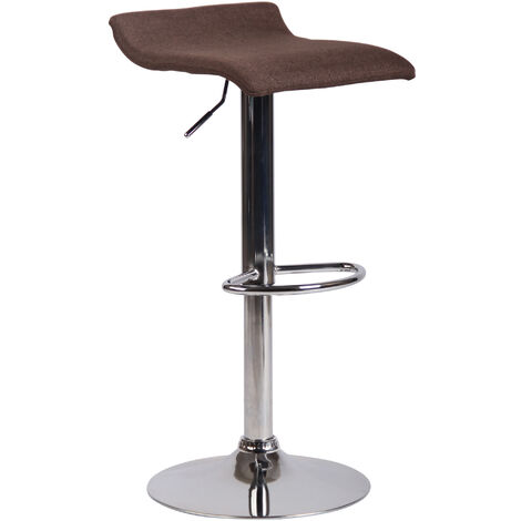 Sgabello Dyn V2 in tessuto marrone cromo