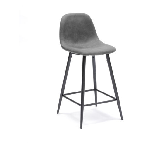 Sgabello en similpiel gris 50x491h cm