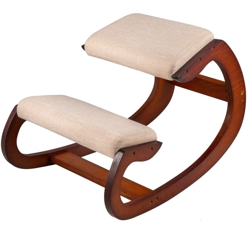 Image of Sgabello ergonomico Sgabello ergonomico regolabile Cuscini comodi Ufficio Casa Modellante e antistress Sedia ergonomica inginocchiata Sgabello in