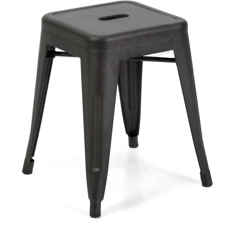 Sgabello ferro new bristol nero cm 38x38h45