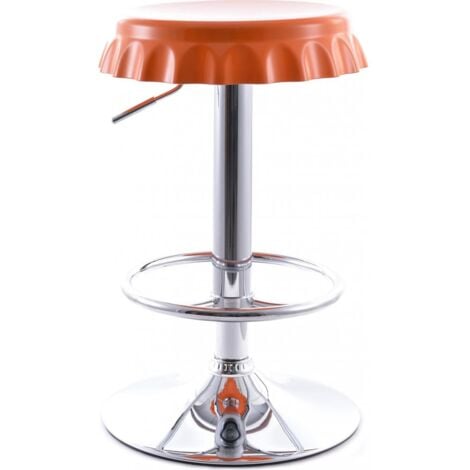 Sgabello girevole da bar - Design in metallo - Bottle Arancione