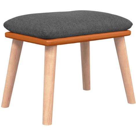 Sgabello Grigio Scuro 45x29,5x35 cm in Tessuto e Similpelle vidaXL