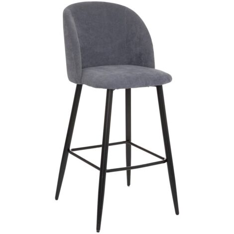 SGABELLO HEAVEN 48X56XH106CM GRIGIO IN VELLUTO