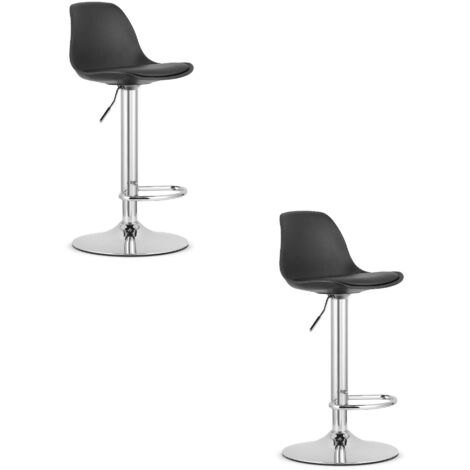Sgabello HOGA - base nera / cromata x 2