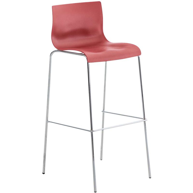 CLP - Sgabello design hover in polipropilene rosso chrom