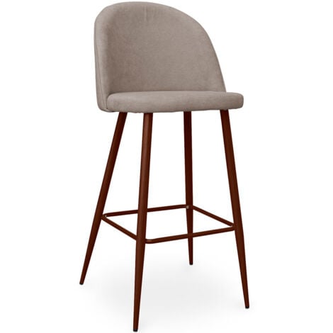 Sgabello imbottito in tessuto - Design scandinavo - 76cm - Evelyne Talpa