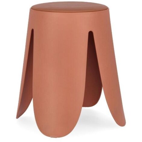 Sgabello Imogen Terracotta in Semilpelle e Plastica