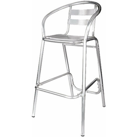 Sgabello in alluminio 52x58xH103cm Bar Alu