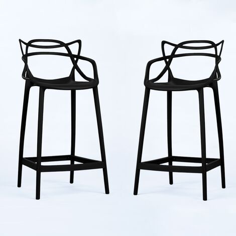 KARTELL sgabello MASTERS STOOL H 75 cm (Nero - Tecnopolimero