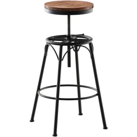 Sgabello industriale Beam nero