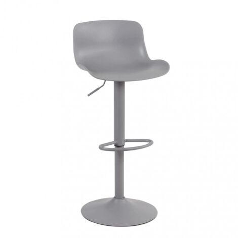 SGABELLO INNSBRUCK GREY SEDUTA POLIPROPILENE BASE IN METALLO 44X45X81/102H