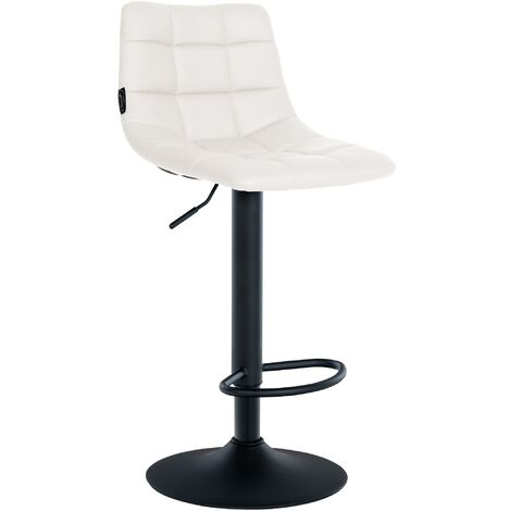 Sgabello Jerry in similpelle bianco nero