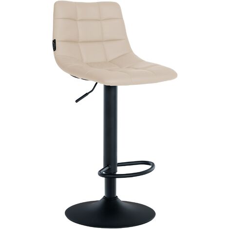 Sgabello Jerry in similpelle crema nero