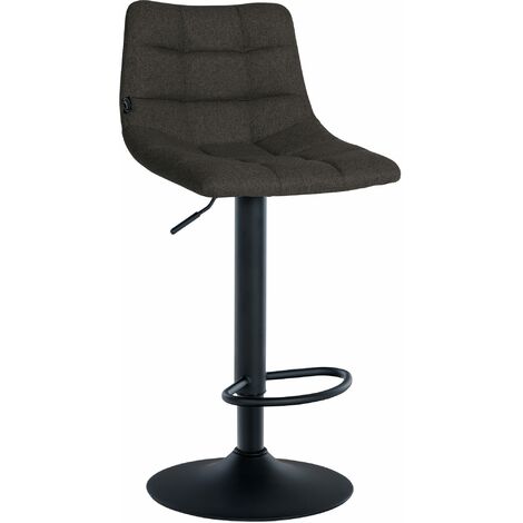 Sgabello Jerry in tessuto grigio scuro nero