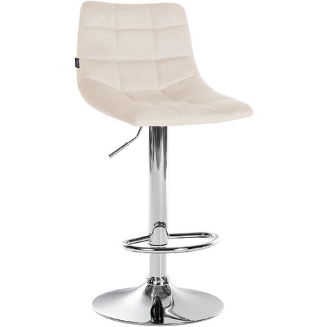 Sgabello Jerry Velvet crema cromo