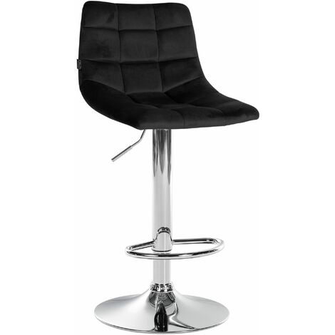 Sgabello Jerry Velvet nero cromo